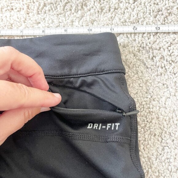 Nike‎ Dri-Fit Running Capri Pant Womens Sz XS Black Epic Lux Tight Running - Picture 11 of 11